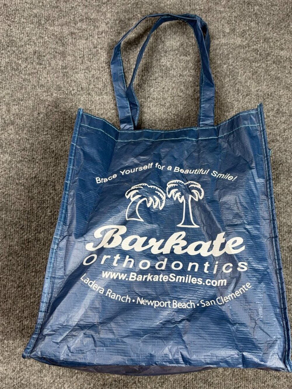 Barkate Orthodontics Blue Reusable Tote Bag Eco-Friendly Shopping